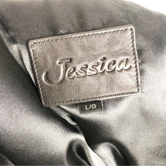 🖤 Jessica Black Genuine Leather Jacket | Zip-Up | Size Large🖤 - Picture 9 of 15